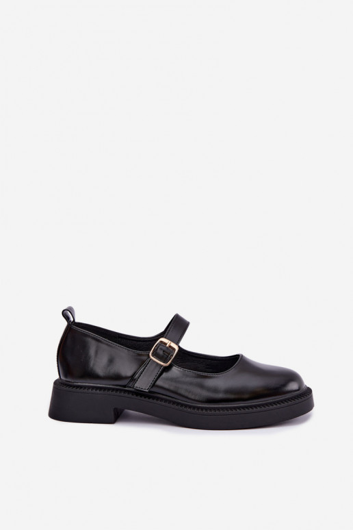Scarpe nere con tacco largo Lareine