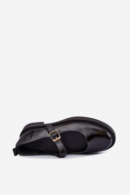 Scarpe nere con tacco largo Lareine