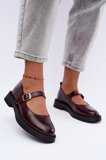 Scarpe bordeaux con tacco largo Lareine 2
