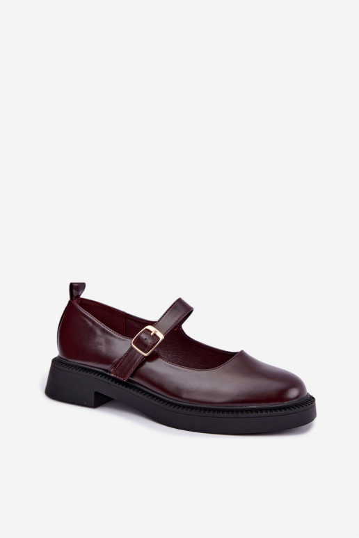 Scarpe bordeaux con tacco largo Lareine