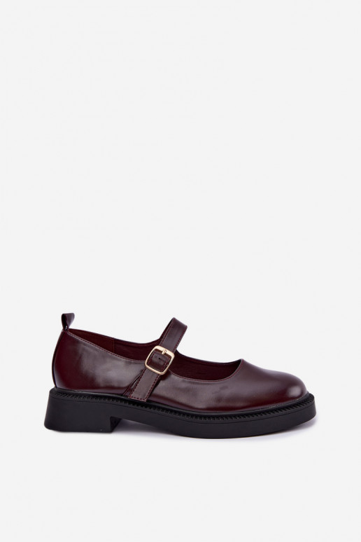 Scarpe bordeaux con tacco largo Lareine