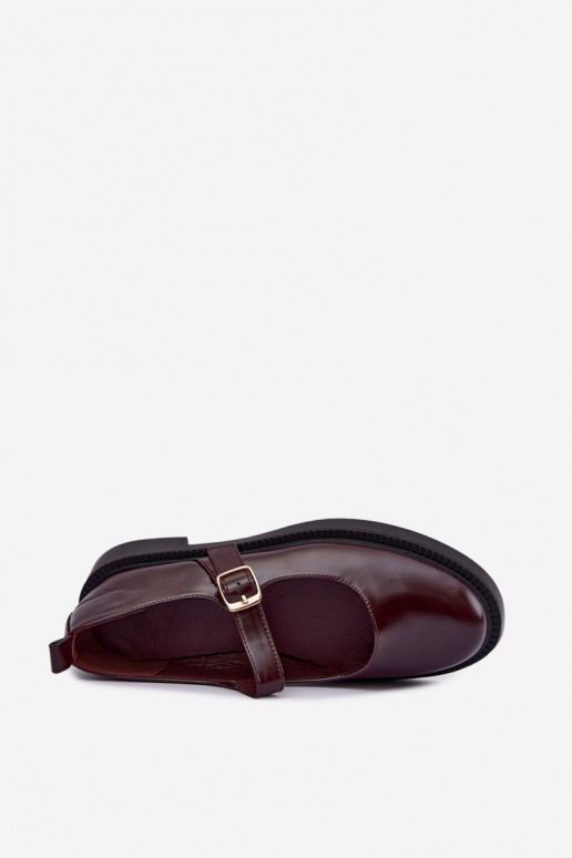Scarpe bordeaux con tacco largo Lareine