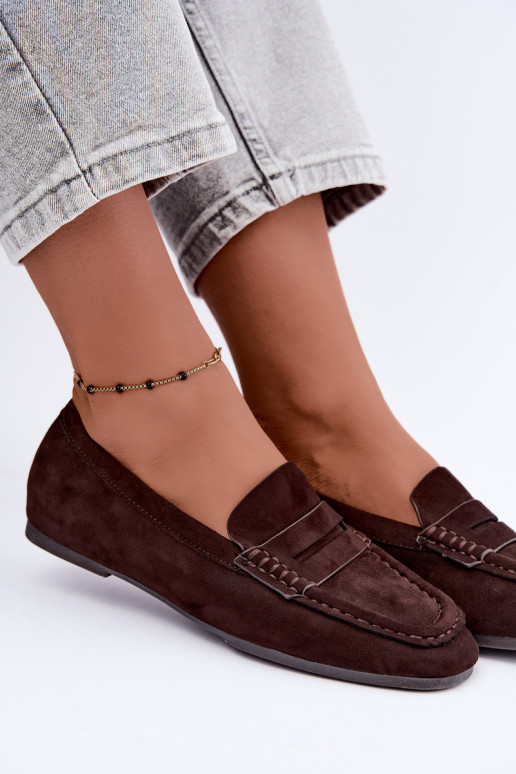 Sylvana mocassini piatti da donna color cioccolato