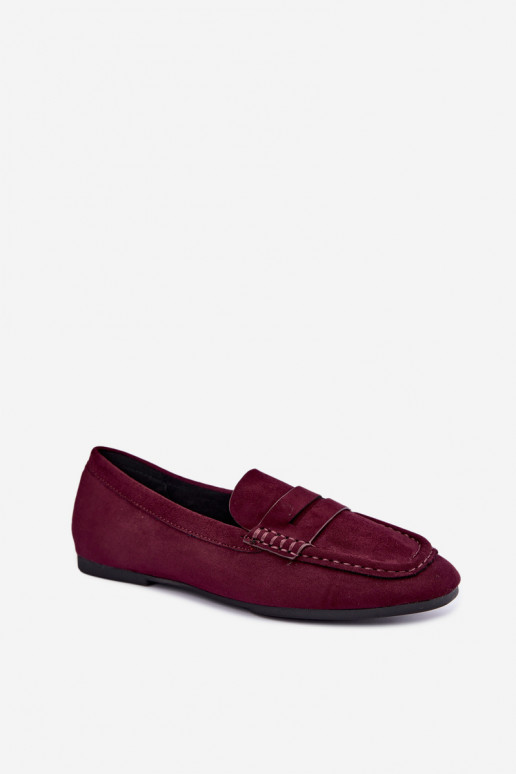 Sylvana mocassini piatti da donna color bordeaux