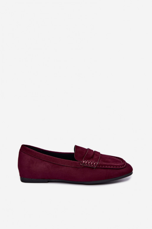 Sylvana mocassini piatti da donna color bordeaux