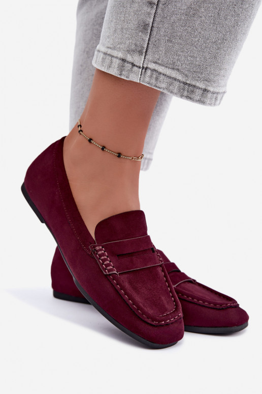 Sylvana mocassini piatti da donna color bordeaux
