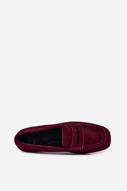 Sylvana mocassini piatti da donna color bordeaux