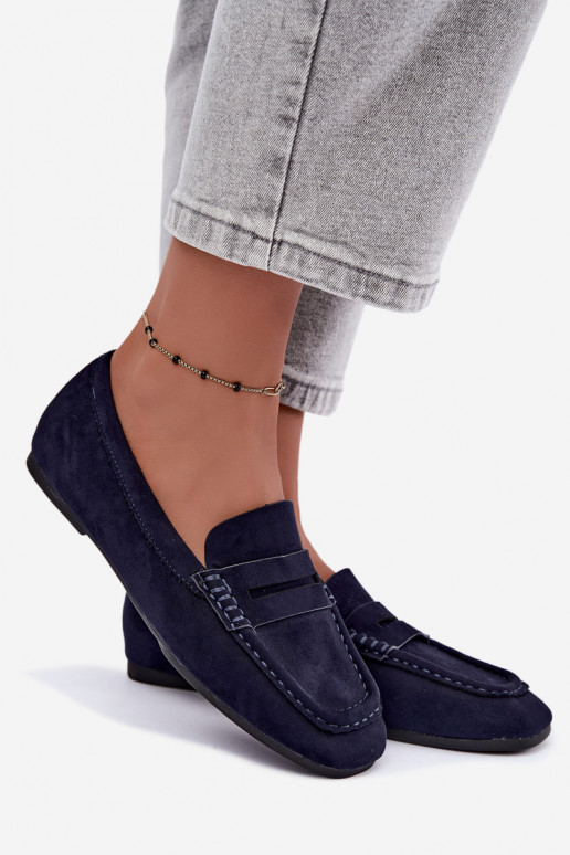 Sylvana mocassini piatti da donna color blu scuro