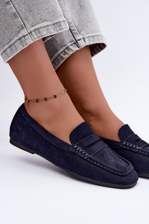 Sylvana mocassini piatti da donna color blu scuro