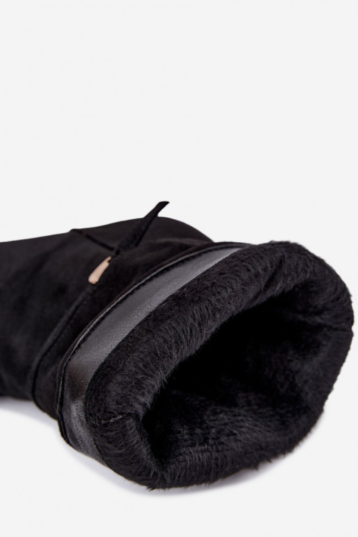 Eponine stivaletti caldi slip-on con tacchi sottili neri