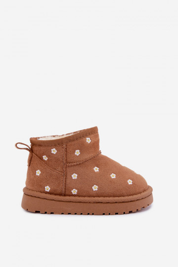 Stivali da neve per bambini con motivi floreali, color marrone, Gracina 2