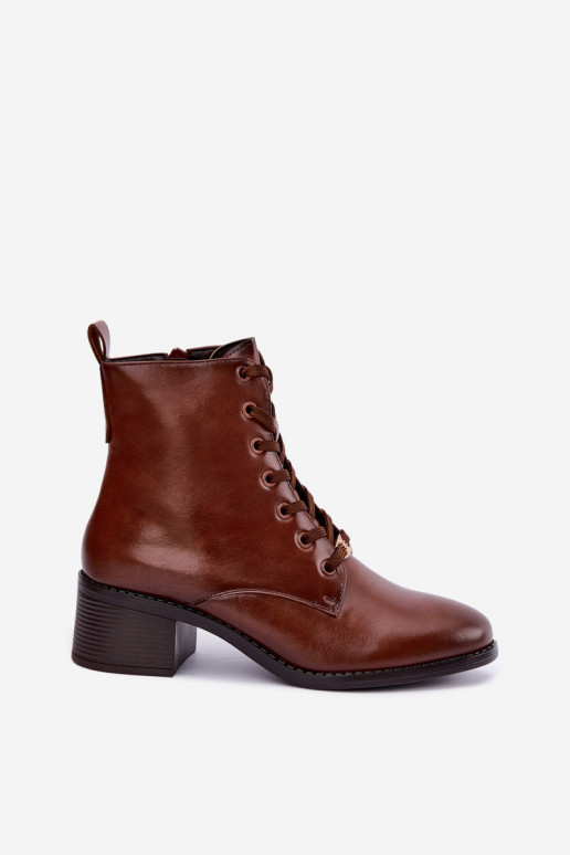 Stivaletti isolati con lacci Klocke marroni Florisse