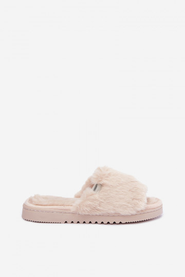 Pantofole da donna con pelliccia color sabbia Loraline 2