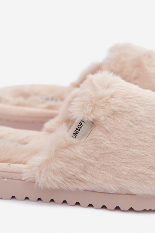 Pantofole da donna con pelliccia color sabbia Loraline