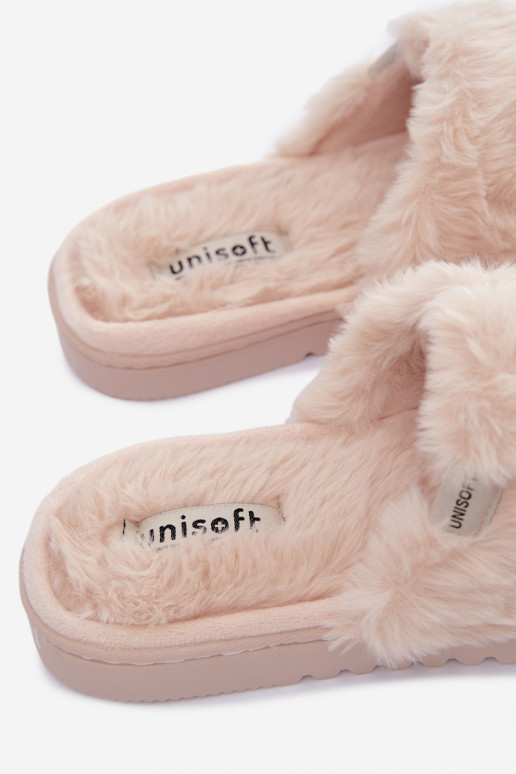 Pantofole da donna con pelliccia color sabbia Loraline