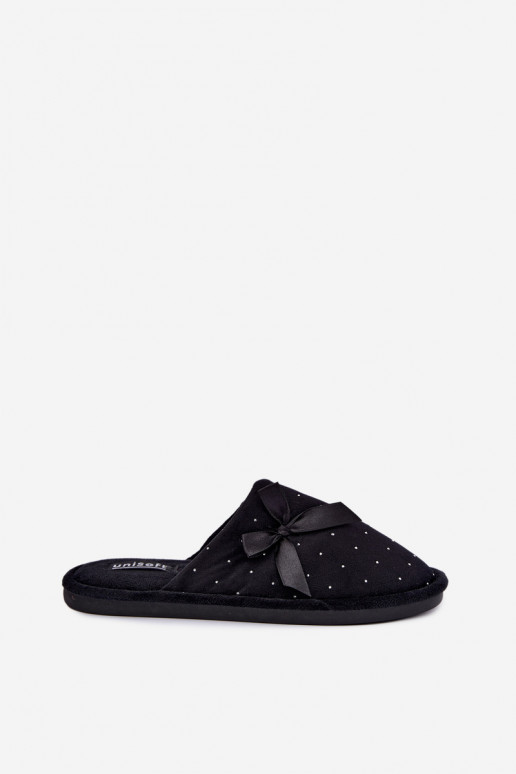 Pantofole decorate con fiocchi neri Loriane