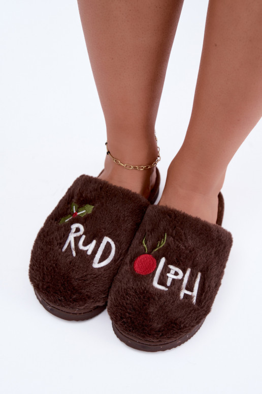 scarpe fatti in casa Pantofole Femminile con una nota Rudolf Deverrone scuro Perelle