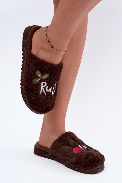 scarpe fatti in casa Pantofole Femminile con una nota Rudolf Deverrone scuro Perelle