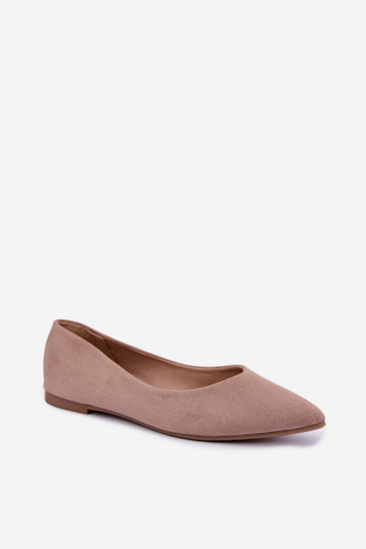 ballerine in faux suede in colore sabbia Lelisa
