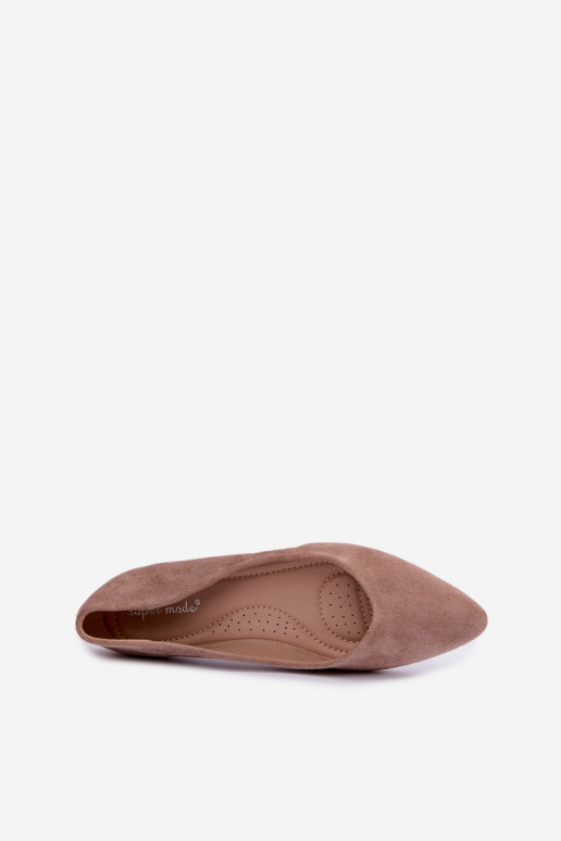 ballerine in faux suede in colore sabbia Lelisa