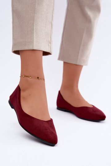 ballerine in faux suede in colore bordeaux Lelisa