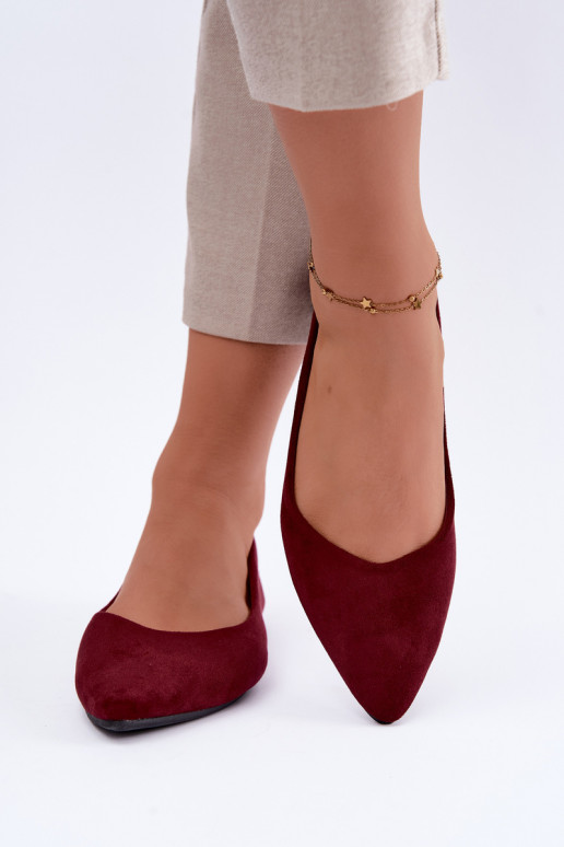 ballerine in faux suede in colore bordeaux Lelisa