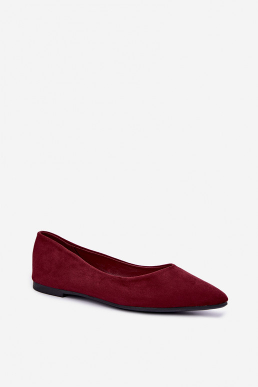 Ballerine isoscelein ecopelle scamosciatau Borgogna Lelisa