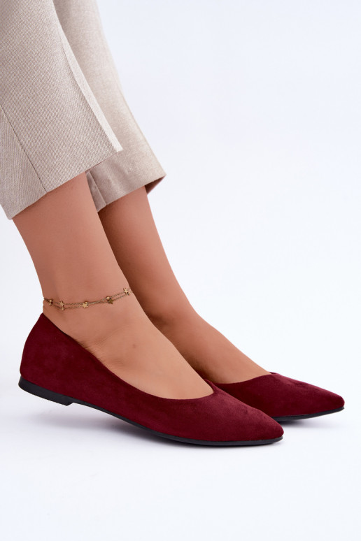 ballerine in faux suede in colore bordeaux Lelisa