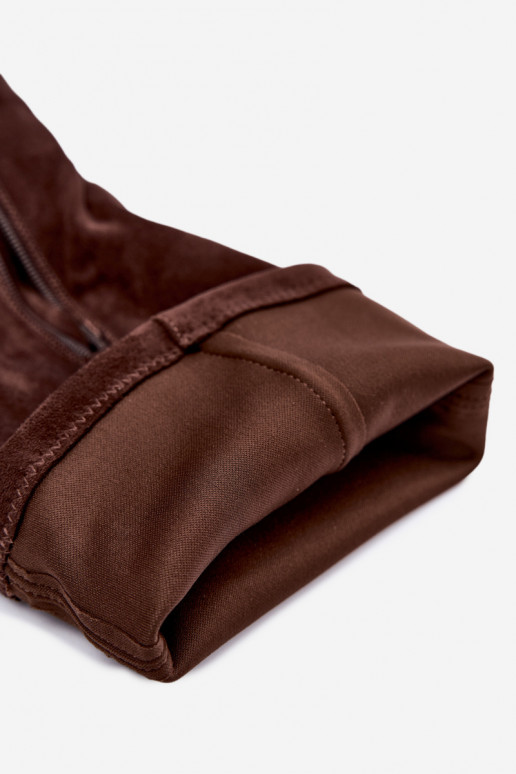 stivali lunghi da donna con piattaforma in colore cioccolato Nesalie
