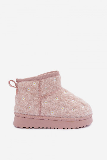 Stivali da neve per bambini rosa con motivi floreali Lunabelle 2
