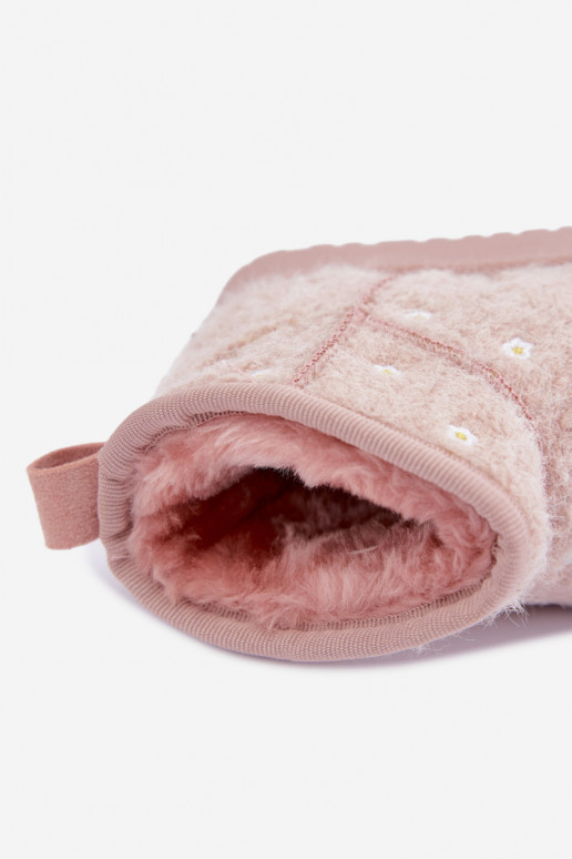 Stivali da neve per bambini rosa con motivi floreali Lunabelle