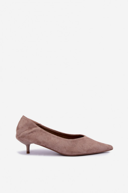 scarpe con tacco basso in colore sabbia Joresta
