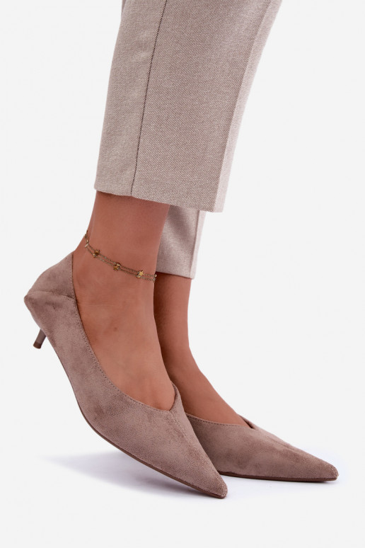 scarpe con tacco basso in colore sabbia Joresta