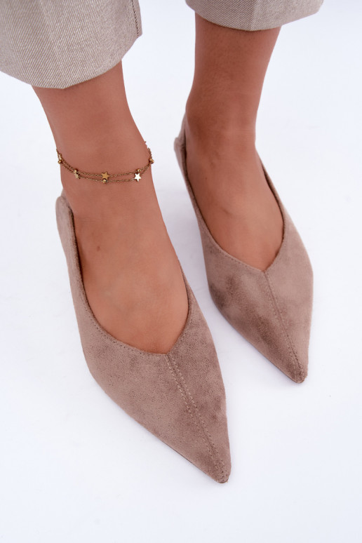 scarpe con tacco basso in colore sabbia Joresta