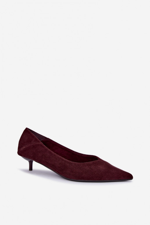 scarpe con tacco basso in colore bordeaux Joresta