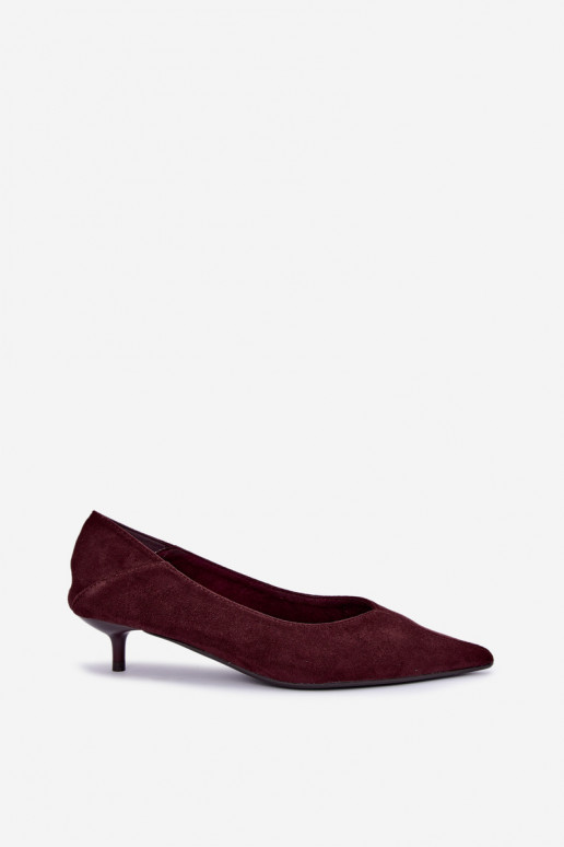scarpe con tacco basso in colore bordeaux Joresta