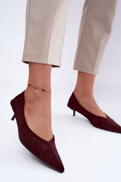 scarpe con tacco basso in colore bordeaux Joresta