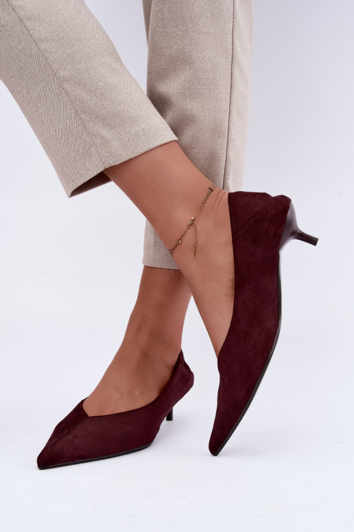 scarpe con tacco basso in colore bordeaux Joresta