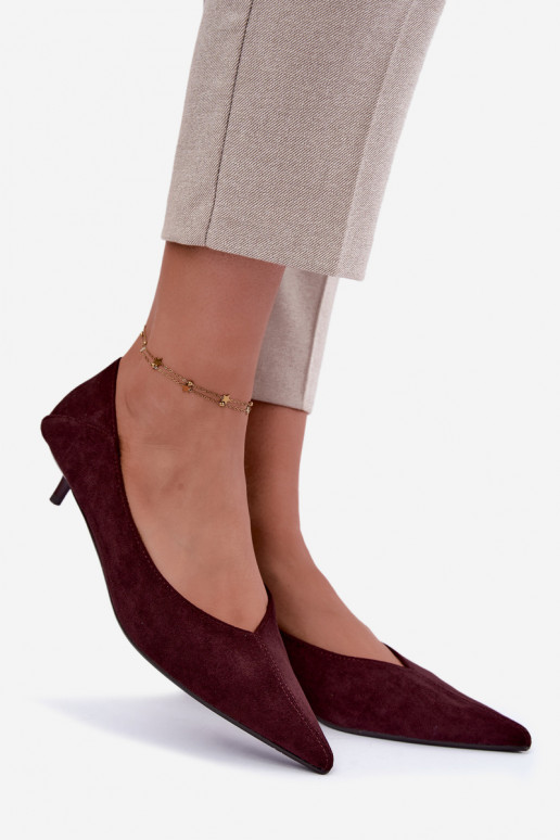 scarpe con tacco basso in colore bordeaux Joresta