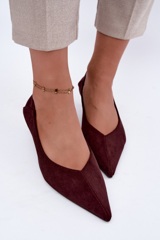 scarpe con tacco basso in colore bordeaux Joresta