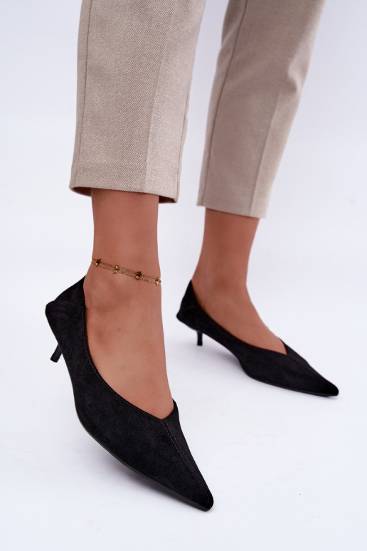 scarpe con tacco basso in colore nero Joresta