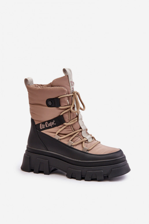 Stivali da neve beige da donna Lee Cooper LCJ-24-47-3143
