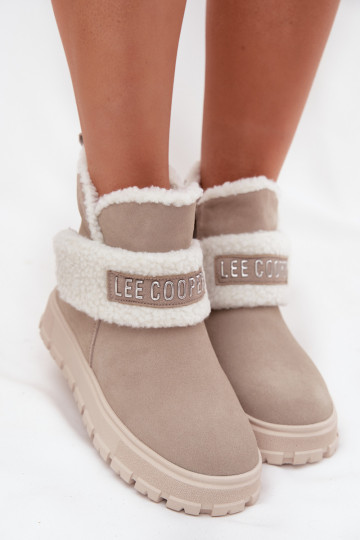 Stivaletti grigi da donna isolati in suede sintetico Lee Cooper LCJ-25-01-3739