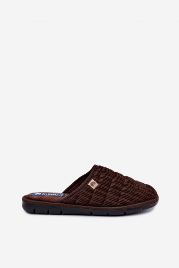 Pantofole marroni da uomo Inblu 91000034 2