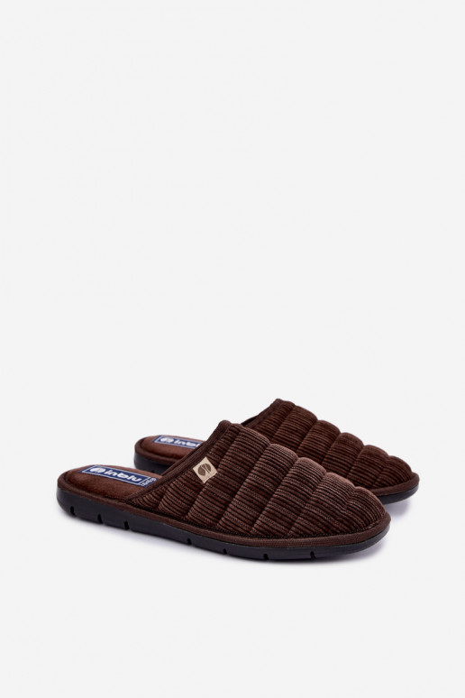Pantofole marroni da uomo Inblu 91000034