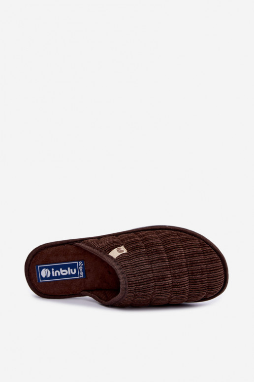 Pantofole marroni da uomo Inblu 91000034