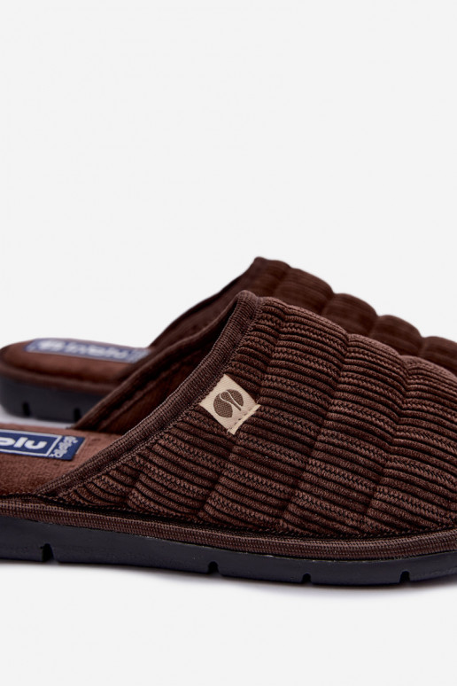Pantofole marroni da uomo Inblu 91000034