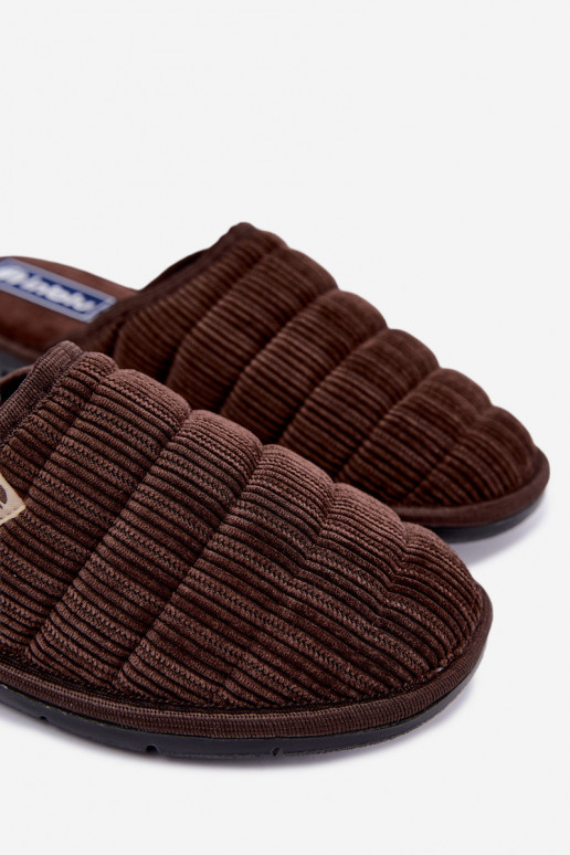 Pantofole marroni da uomo Inblu 91000034