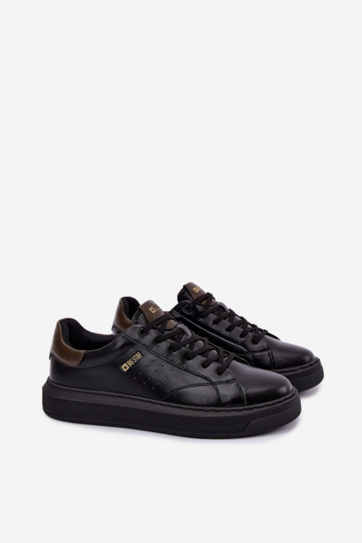 Sneakers neri da uomo con piattaforma Big Star UU174291