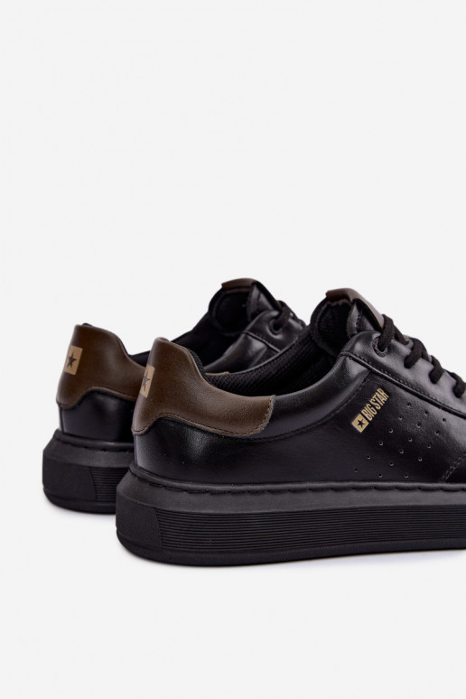Sneakers neri da uomo con piattaforma Big Star UU174291